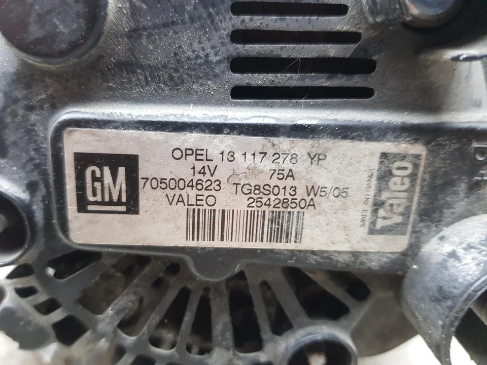 Vauxhall Combo Alternator 1.2 Diesel 2005 Z 13 DT 13117278 - Image 3 of 4