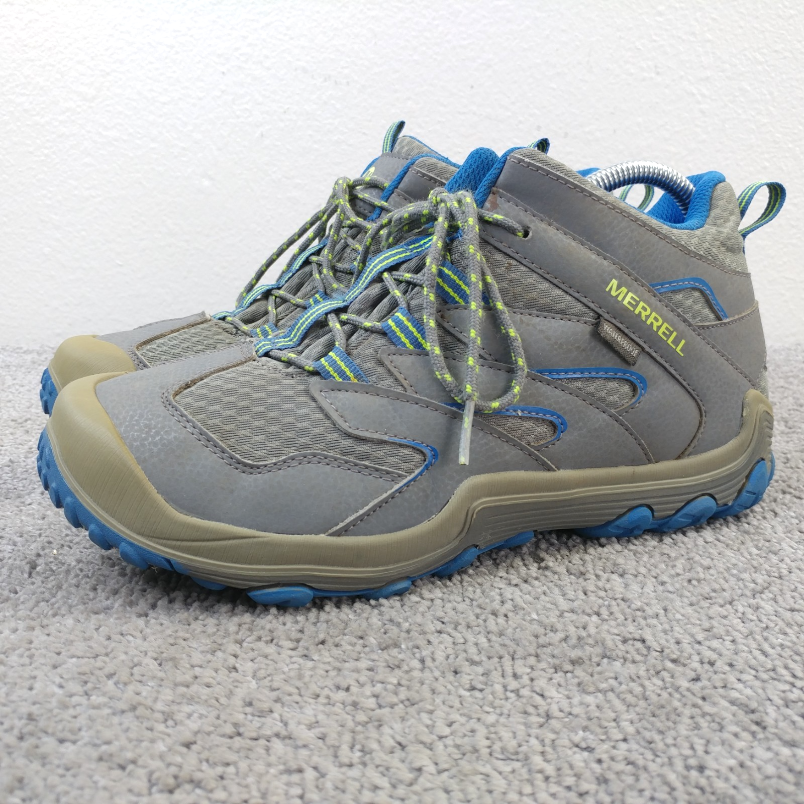 Scarpe Merrell Chameleon 7 Access Mid impermeabili da trekking ragazzo taglia 7 grigio blu
