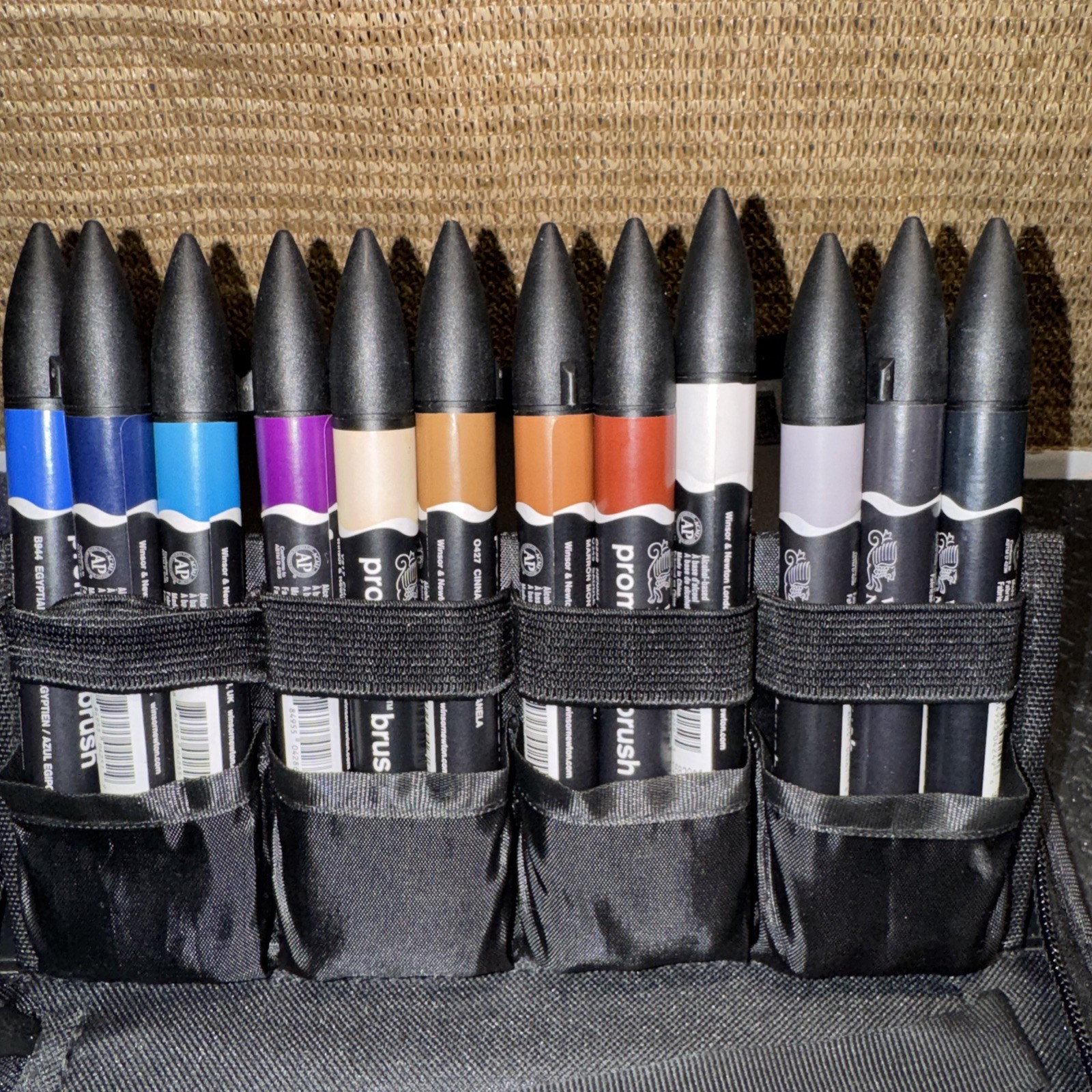 Winsor And Newton Promarker Brush Set With Carrying Case 24 Count