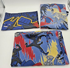 USA Bibb Company DC Batman Robin Twin Fitted Flat Sheet Beyond Pillow Case