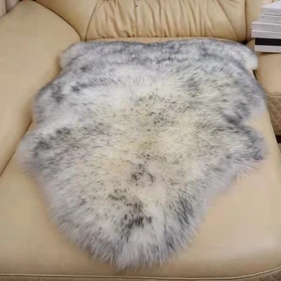 1x Fausse Fourrure Tapis Canapé Chaise Siège Coussin et Pad Chevet de Sol Maison - Photo 1/4