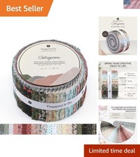 Floral Jelly Roll Fabric Bundle - 40 Soft Cotton Strips for DIY Projects