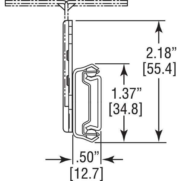 Accuride C 2109-18D Drawer Slide, Side Mount, 3/4 Ext., Soft Close, Pk2, 1/2"W