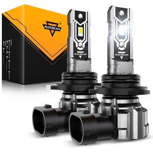 AUXBEAM 9006 LED Kit d'ampoule de phares Faible faisceau 25000LM Super Bright 6500K blanc 2X