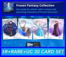 FROZEN FANTASY 2025 SR+RARE+UC 30 CARD SET-TOPPS DISNEY COLLECT