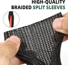 1/2 inch Split Wire Loom 10ft Cable Management Sleeve Cord Organizer for TV PC