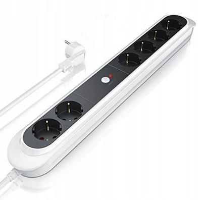 BEARWARE 302694 6-fach Steckdosenleiste, max. 3680 W
