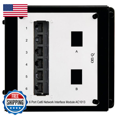 On-Q Legrand - Onq 6 Port Cat 5E Interface Module Rj45 Keystone Openings