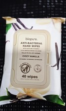 ALL NEW Biopure Anti-Bacterial Hand Wipes w/Aloe  Vitamin E, Cozy Vanilla