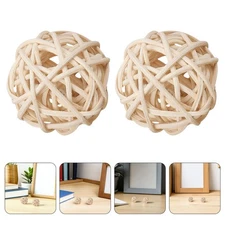 35 PCS Wicker Rattan Balls Decorative for Vases Natural Ornaments