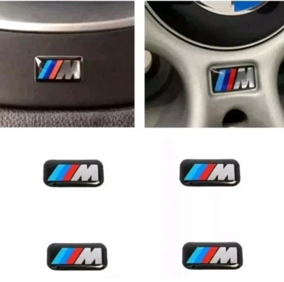 4x BMW M Silikon Felgenaufkleber/Plaketten für Alufelgen  Selbstklebend  - Bild 1 von 2