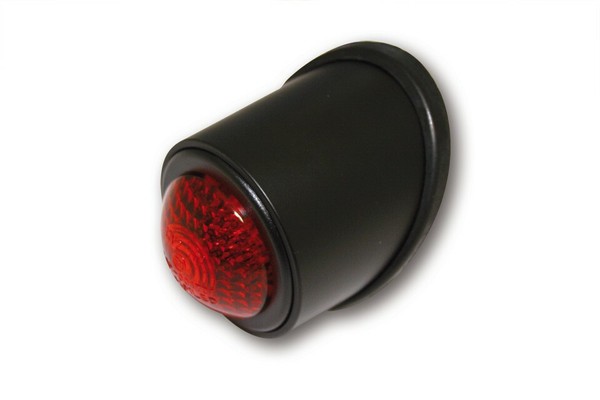 Led-RüCklicht OLD School, Schwarz, Rotes Glas, E-GeprüFt, FüR Custom &V Chopper-image