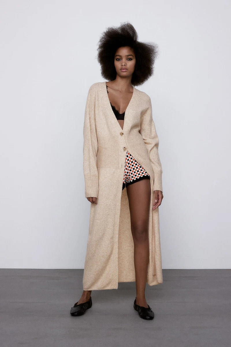 Zara longline hotsell cardigan