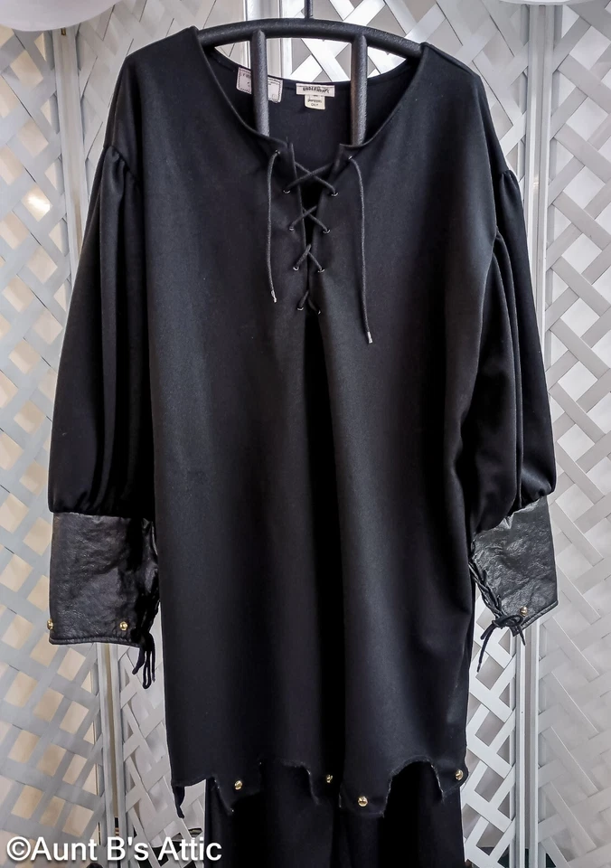 Executioner 服装男式中世纪 7 件 Blk 裤子衬衫领腰带面具靴上衣 — 第 4/4 张图片