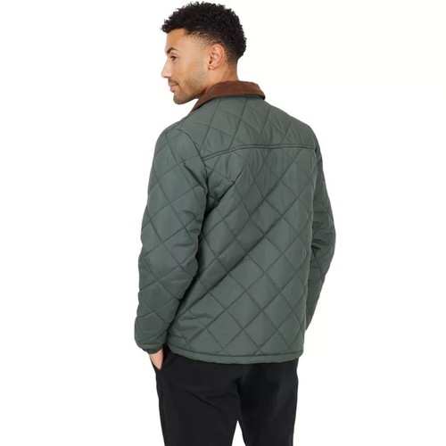 Mens Brave Soul Emmerson Padded Hooded Puffer Jacket with Elasticated Trims - Picture 5 of 8