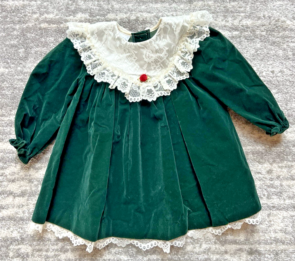 slim fit dress slacks Dark Ivy Plaid Long Sleeve Smocked Ruffle Hem Dress 3T – The Market Ky main image 1