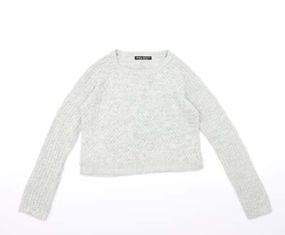 Select Damen Pullover Grau Rundhals Acrylmischung Größe 12