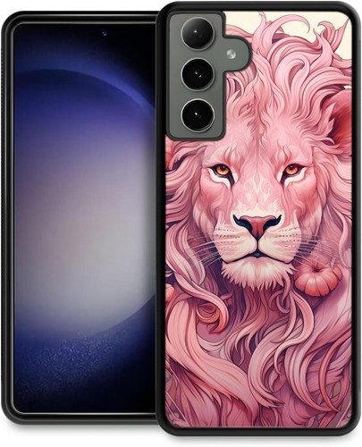 Anti scratch Cover For Samsung S21 S22 S23 S24 Ultra FE Pink animal Lion - 第 7/25 張圖片