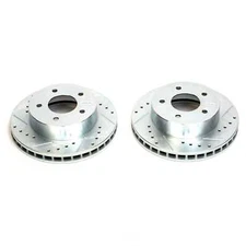 Disc Brake Rotor Set-Front Drilled, Slotted and Zinc Plated Brake Rotor Pair