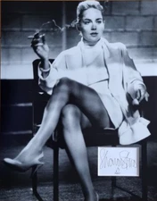 SHARON STONE Signed 14x11 Photo Display BASIC INSTINCT COA
