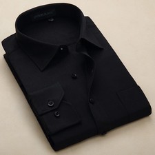 Mens Dress Shirts Long Sleeves Luxury Slim Fit Button Down Shirt Multicolor Top