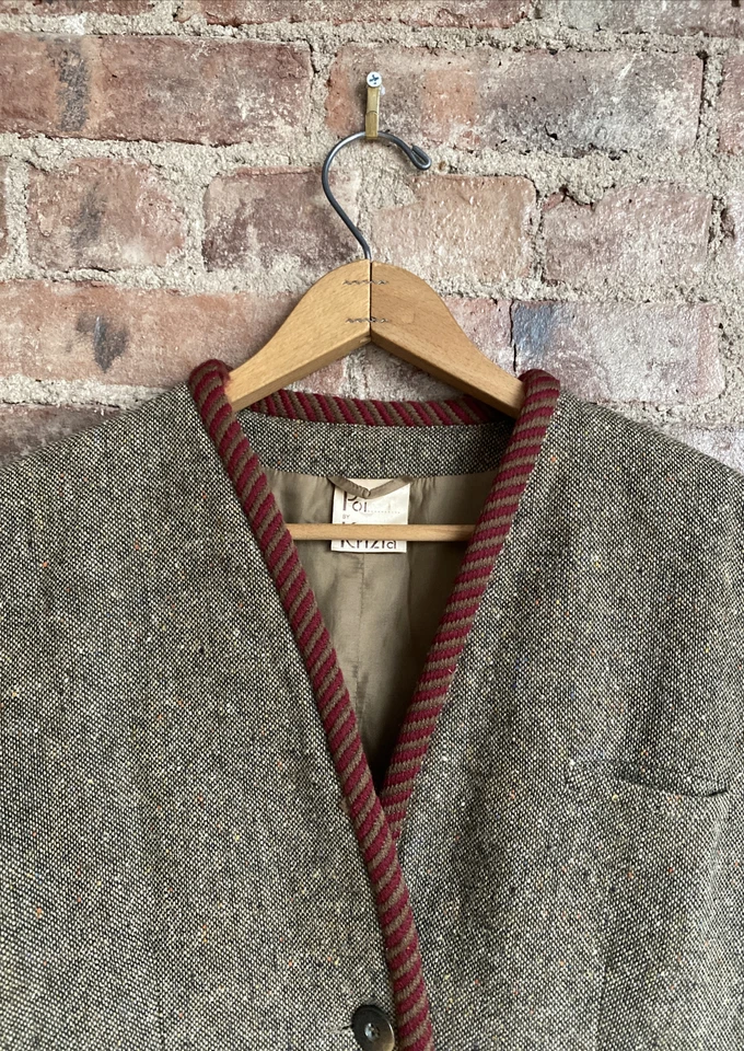 Chaqueta de tweed vintage Poi by Krizia para mujer, talla 42 IT lana Italia años 80’s romance Foto 3 de 4