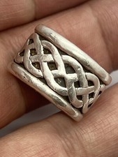 vintage 925 sterling silver Handmade Band Ring size 10
