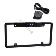 Radar sensor estacionamiento con marco de matrícula de automóvil con cámara de reversa de visión trasera 2 LED