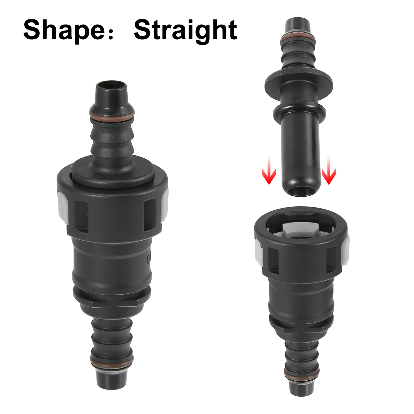 Universal 11.8mm SAE to 10mm Fuel Line Hose Quick Release Connector