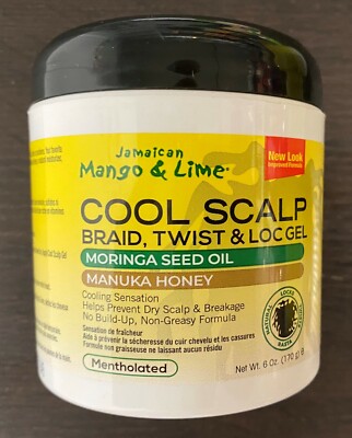 Jamican mango & Lime COOL SCALP BRAID, TWIST & LOC GEL MORIGA SEED OIL 6.OZ