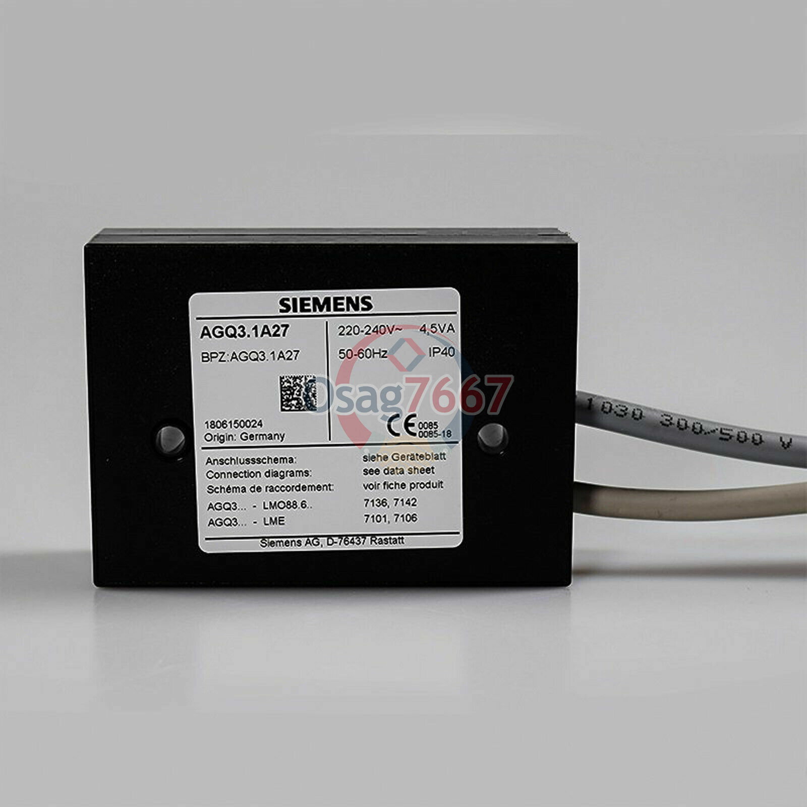 NEW 1PC Siemens AGQ3.1A27 control box For oil burner controller-image