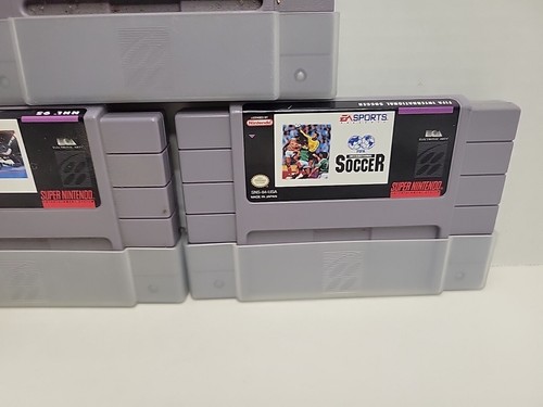 Super Nintendo Snes Sports Game Bundle Lot Madden NHL Soccer EA Sports W Sleeve - Picture 4 of 5