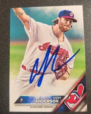 Cody Anderson Autograph Signed 2016 Topps Cleveland Indians