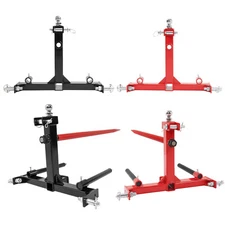 3 Point Hay Bale Spear Trailer Hitch Receiver w/Gooseneck Ball For Cat 1 Tractor