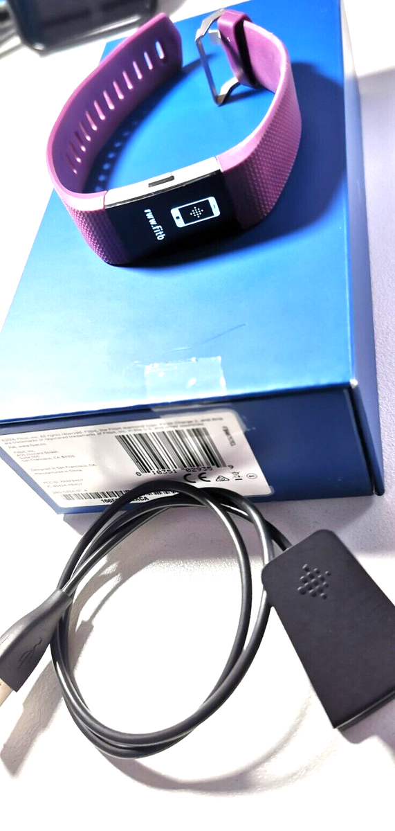 Fitbit Charge Silver Heart Rate Fitness Activity Tracker Black