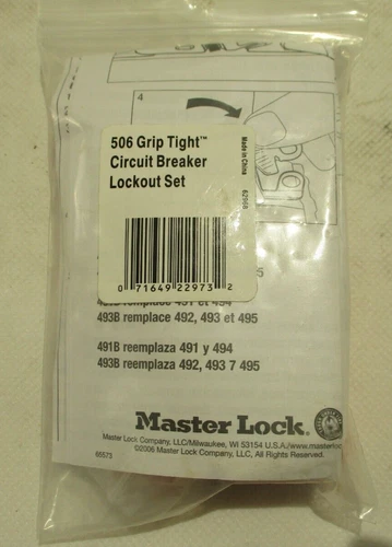 NEW MASTER LOCK 506 GRIP TIGHT CIRCUIT BREAKER LOCKOUT SET