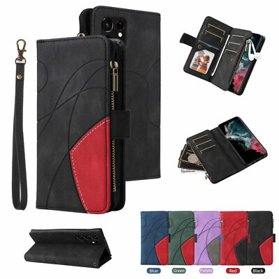 For Honor 300 400 500 600 Magic 8 6 X7D Zipper Splice Leather Wallet Phone Case