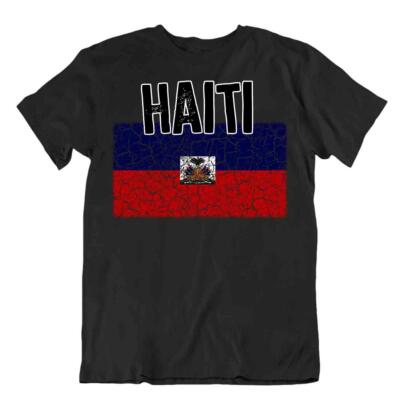 Haiti Flagge T-Shirt Souvenir Reise Patriot Fahne Urlaub Ferien Mode Bluse Top