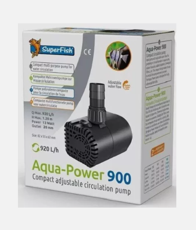 SuperFish Aqua-Power 900 Aquarium Pump Circulation LPH Powerhead Fish Tank #L