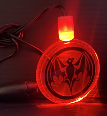 Bacardi Rum Light Up Bat Necklace Magnetic