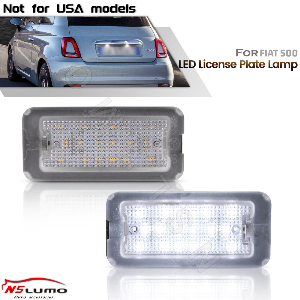 For 2009-2015 FIAT 500 500C LED License Number Plate Lamp Lights