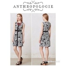 ANTHROPOLOGIE Tabitha Dress Women’s Black and White 4 $168 EUC