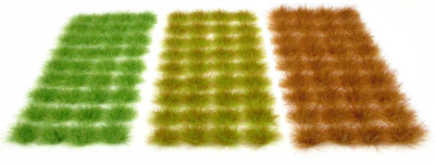 Grass set #2 - x108 tufts sheet Self adhesive static model railway scenery