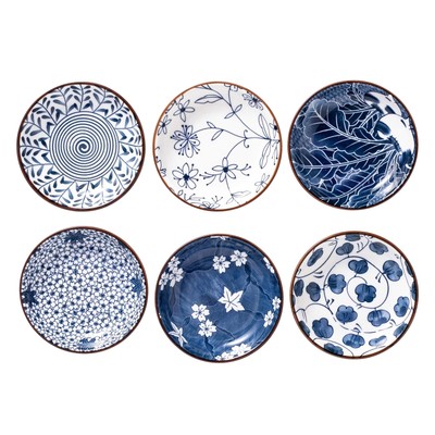 Japanischer Stil Keramik Dip Schüsseln, 4 Zoll Beilagen Soßenschalen für Sushi