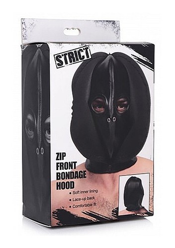 Maschera integrale bondage cappuccio bdsm schiavo costrittivo sadomaso fetish - Foto 4 di 4