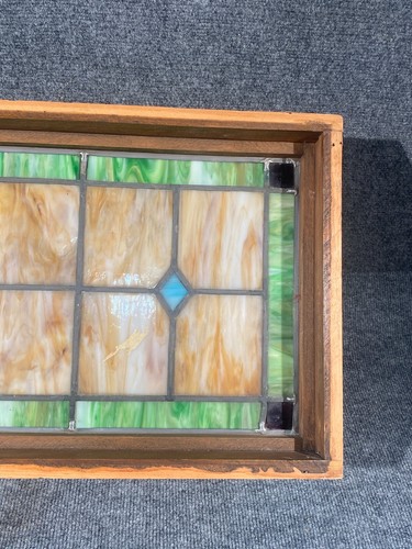 VTG 36" x 12" Stunning Handcrafted stained glass window/door panel ~ See Details - Picture 11 of 15