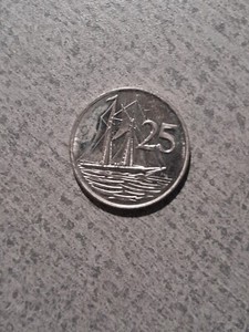* CAYMAN ISLANDS * 25 cents 1996 * SAILING SHIP * Lot J2 *