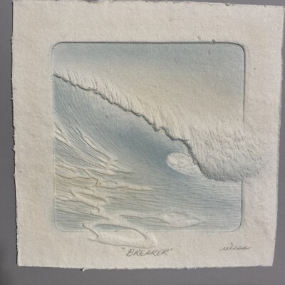 ヴィンテージ Wess Smith 3DペーパーアートBEACHCOMBERS Vintage, Hand Cast Paper 