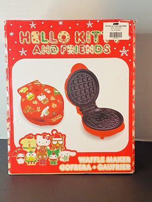Hello Kitty and Friends  Sanrio Red Holiday Christmas Mini Waffle Maker New
