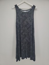 Womens Old Navy Gray White Geometric Dress Size L
